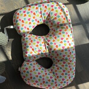 Twin colorful nursing pillow